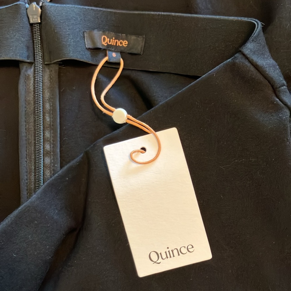 NWT Quince Ultra-Stretch Ponte Pencil Skirt Black Sz S - Picture 8 of 9
